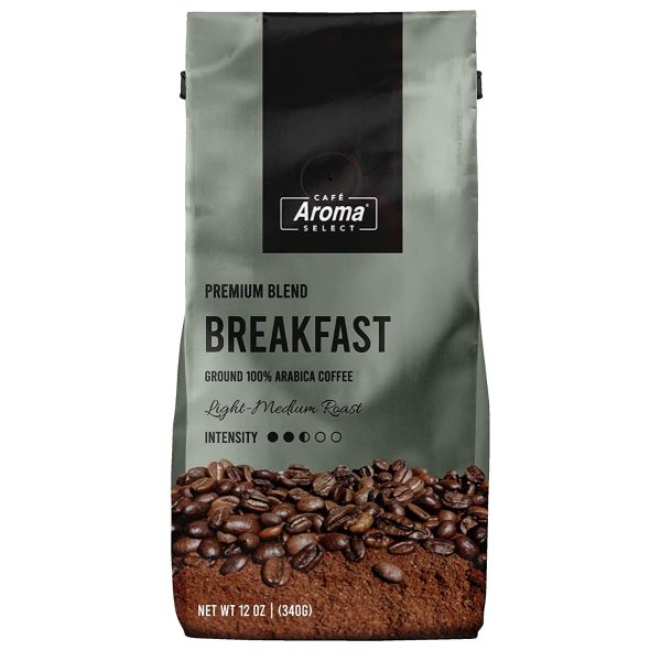 CAFE AROMA SELECT: Breakfast Premium Blend Coffee, 12 oz