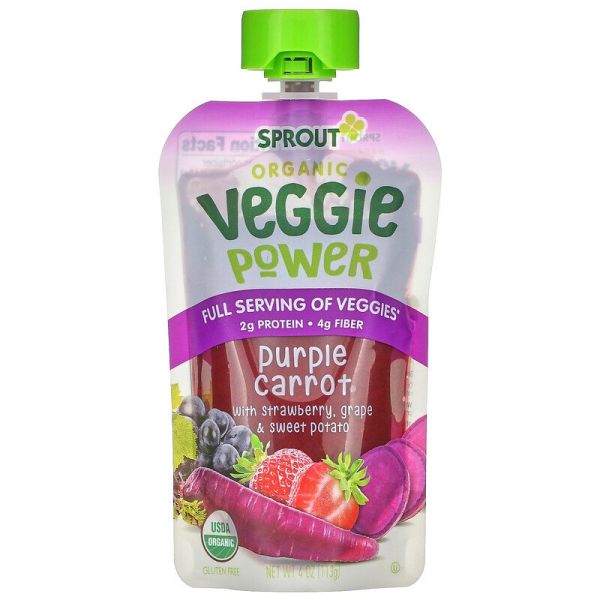 SPROUT: Organic Veggie Power Purple Carrot, 4 oz