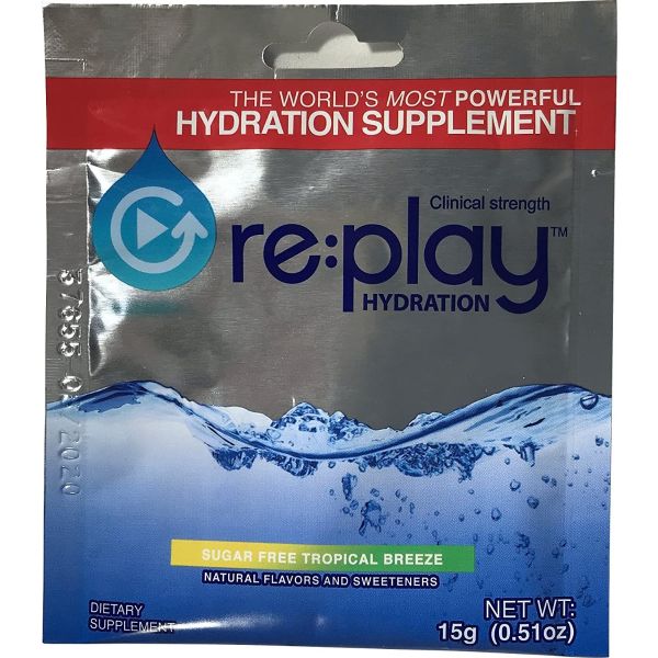 REPLAY: Hydration Tropical Breeze Packet, 15 gm