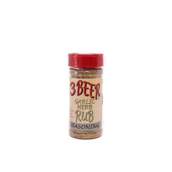 3 BEER RUB: Garlic Herb Seasoning, 5 oz