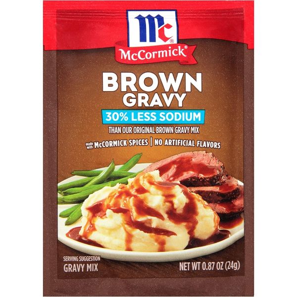 MC CORMICK: Mix Brown Gravy Less Sod, 0.87 oz