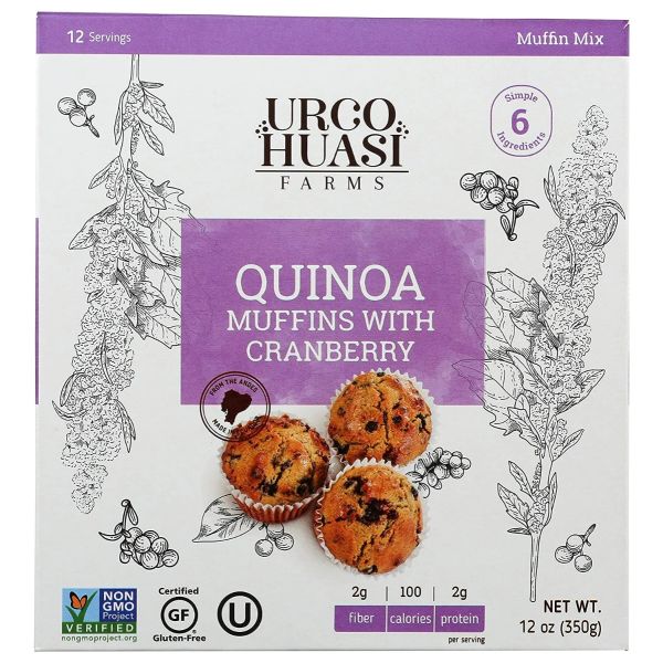 URCOHUASI FARMS: Quinoa Muffins With Cranberry Muffin Mix, 12 oz