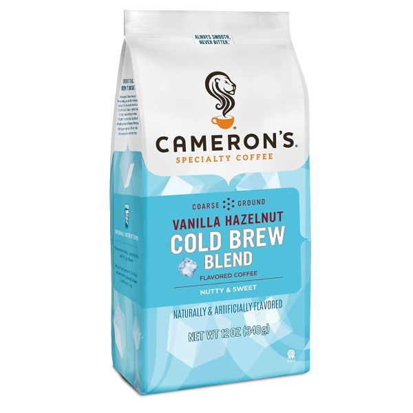 CAMERONS SPECIALTY COFFEE: Vanilla Hazelnut Cold Brew Blend, 12 oz