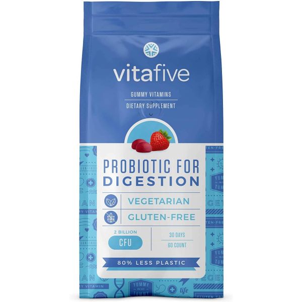 VITAFIVE: Probiotic For Digestion Gummies, 60 pc