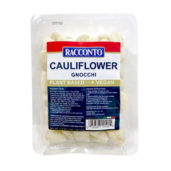 RACCONTO: Cauliflower Gnocchi, 17.6 oz 