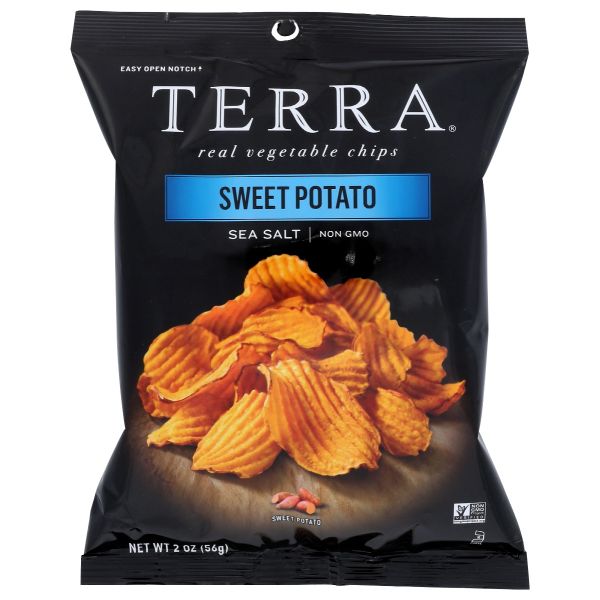 TERRA CHIPS: Crinkle Sweet Potato Chips Sea Salt, 2 oz