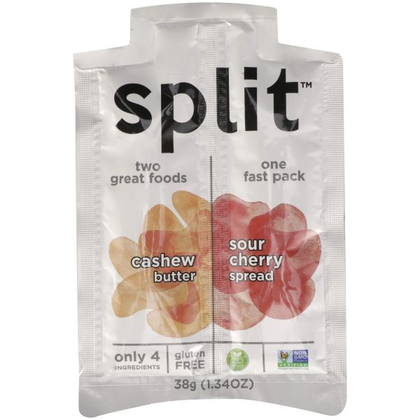 SPLIT NUTRITION: Cashew Butter & Sour Cherry Spread, 1.34 oz