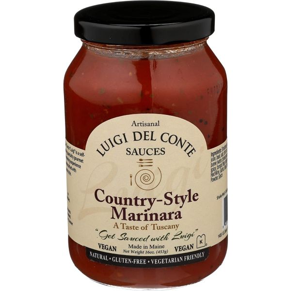 LUIGI DEL CONTE SAUCES: Country Style Marinara Sauce, 16 oz