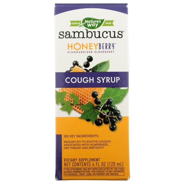 NATURES WAY: Sambucus Honeyberry Cough Syrup, 4 fo