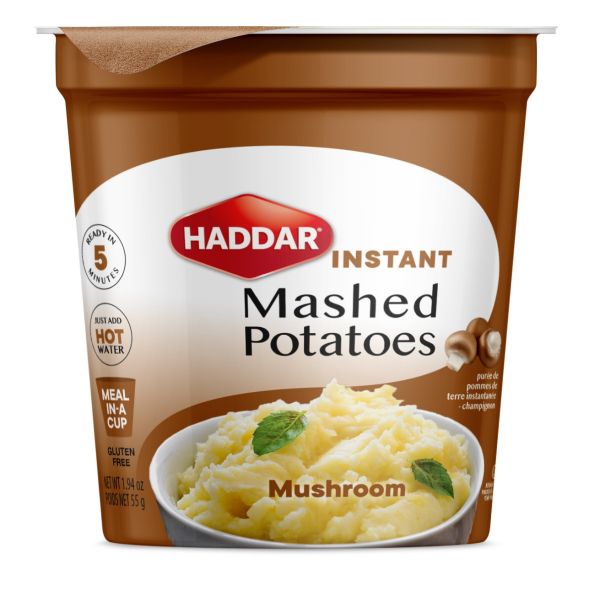 HADDAR: Mushroom Instant Mashed Potato Cups, 1.94 oz