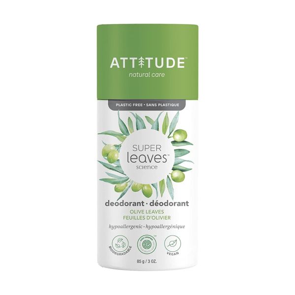 ATTITUDE: Super Leaves Olive Leaves Deodorant, 3 oz