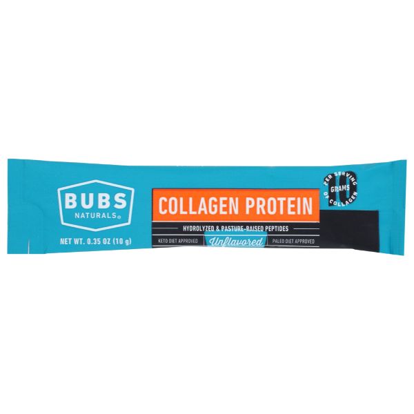 BUBS NATURALS: Unflavored Collagen Protein Packet, 0.35 oz