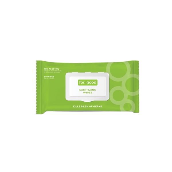 FOR GOOD: Alcohol Wipes, 50 ea