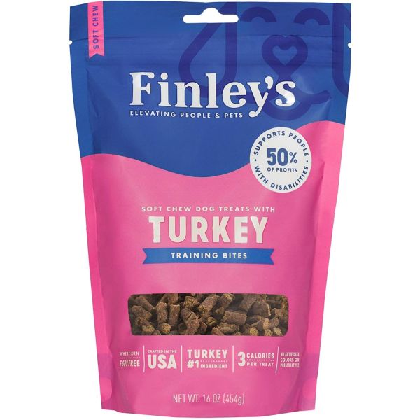 FINLEYS: Turkey Recipe Soft Chew Training Bites, 16 oz