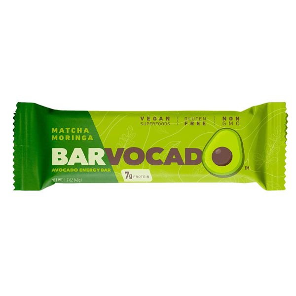 BARVOCADO: Avocado Energy Bar Matcha Moringa, 1.7 oz