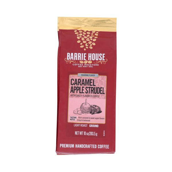 BARRIE HOUSE: Caramel Apple Strudel Light Roast Ground Coffee, 10 oz