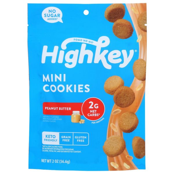 HIGH KEY SNACKS: Mini Cookies Peanut Butter, 2 oz
