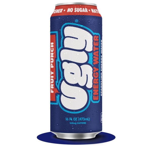 UGLY: Fruit Punch Sparkling Energy Water, 16 fo