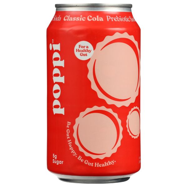 POPPI: Classic Cola Prebiotic Soda, 12 fo