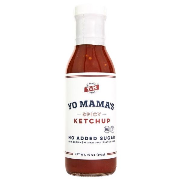 YO MAMAS FOODS: Spicy Ketchup, 14 oz