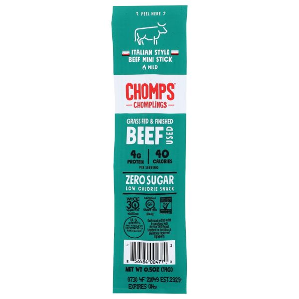 CHOMPS: Italian Style Beef Mini Stick, 0.5 oz