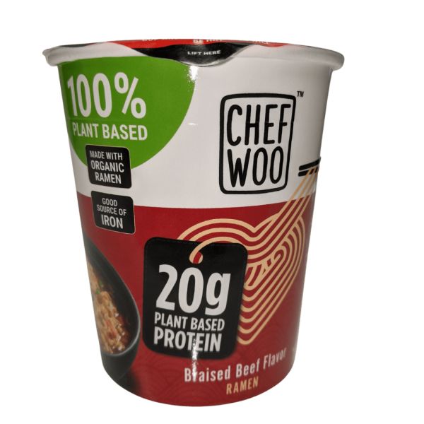 CHEF WOO: Braised Beef Flavor Ramen, 2.5 oz