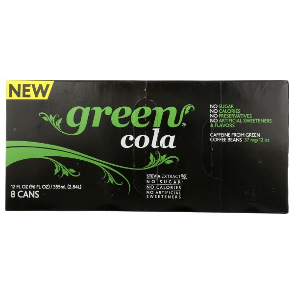 GREEN COLA: Green Cola Soda 8pk, 96 fo