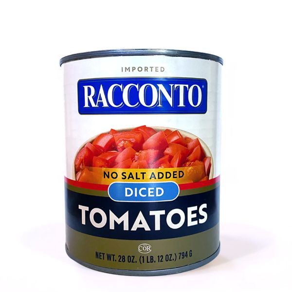 RACCONTO: Tomatoes Diced No Salt, 28 OZ