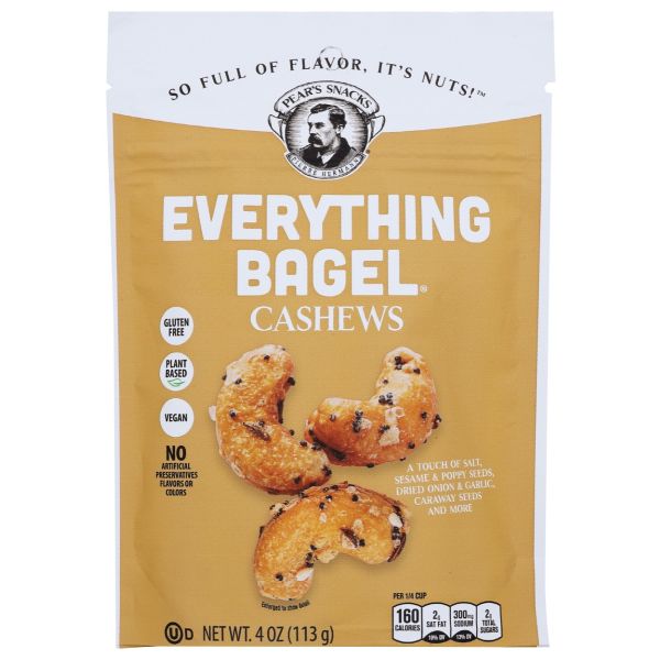 PEARS SNACKS: Cashews Everything Bagel, 4 OZ