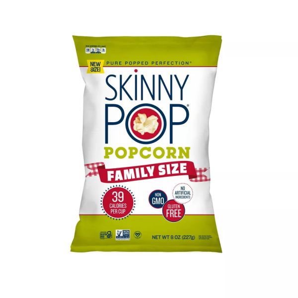 SKINNY POP: Popcorn Original Family Size, 8 OZ