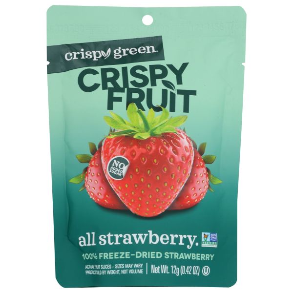 CRISPY GREEN: Strawberry Dried Single Serve, 0.42 OZ