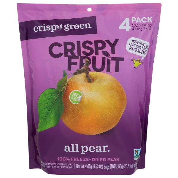 CRISPY GREEN: Pear Dried, 2.12 OZ