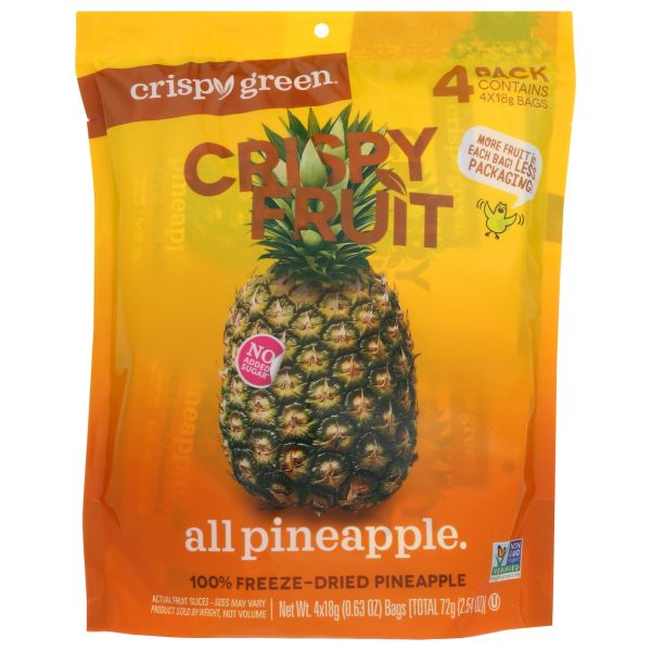CRISPY GREEN: Pineapple Dried, 2.54 OZ
