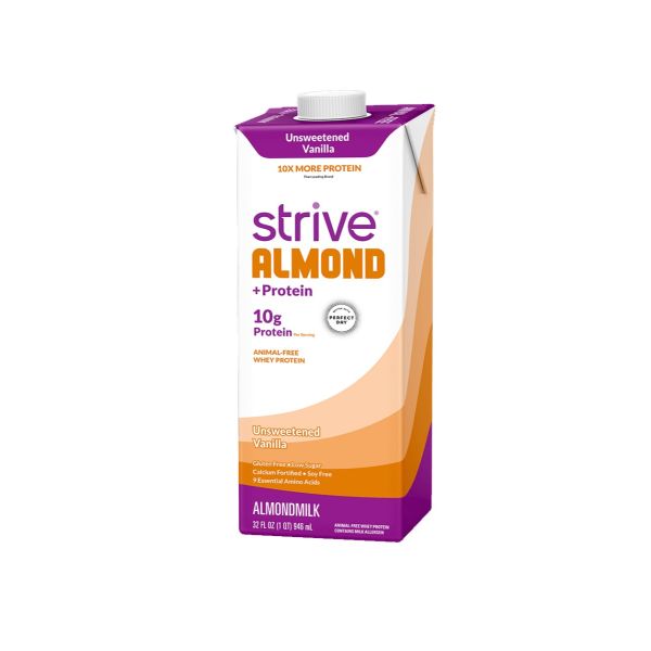 STRIVE: Almondmilk Unsweetened Vanilla Plus Protein, 32 fo