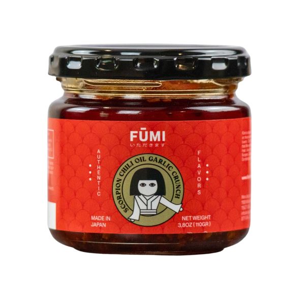 FUMI: Japanese Scorpion Chili Oil Garlic Crunch, 3.8 oz