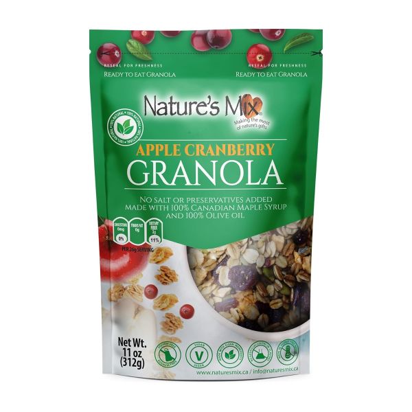 NATURES MIX: Granola Apple Cranberry, 11 oz