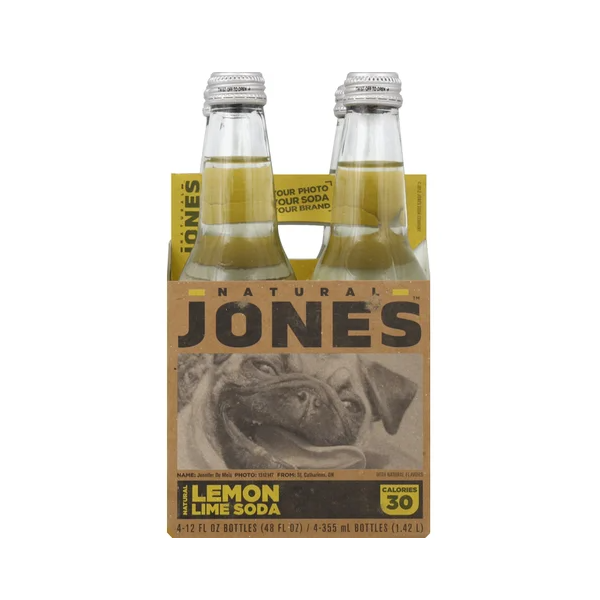 JONES: Lemon Lime Soda 4Pack, 48 fo
