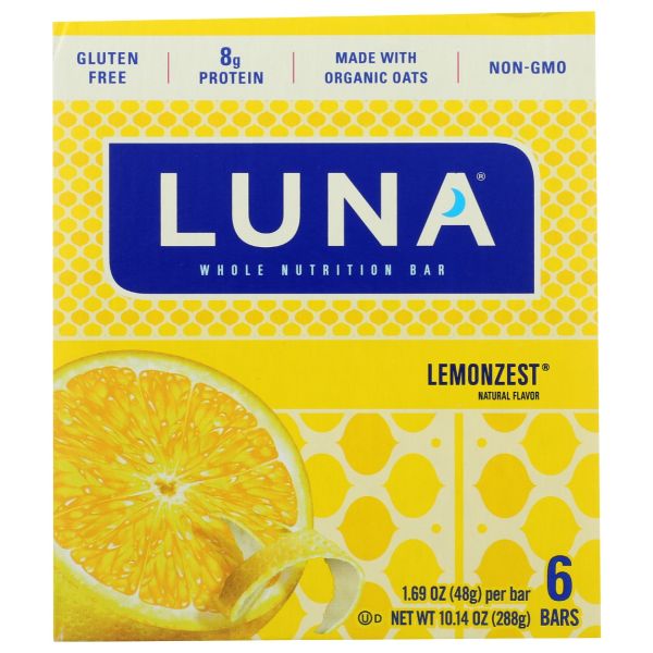 LUNA: LemonZest Bar, 10.14 oz