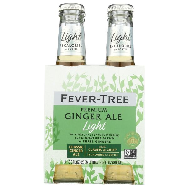 FEVER TREE: Light Ginger Ale 4Pk, 27.2 fo