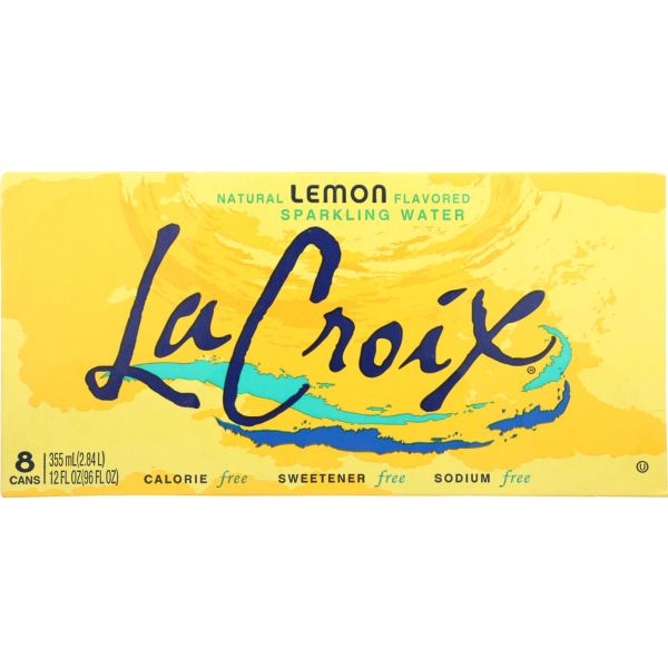 LA CROIX: Lemon Sparkling Water 8Pk, 96 fo