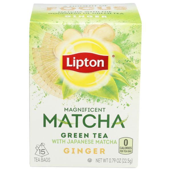 LIPTON: Matcha Green Tea Ginger, 15 pc
