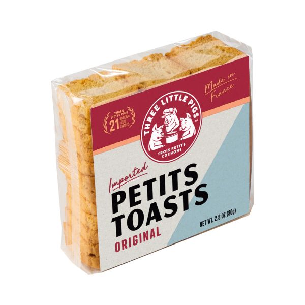 LES TROIS PETITS: Petits Toast Original, 2.8 oz