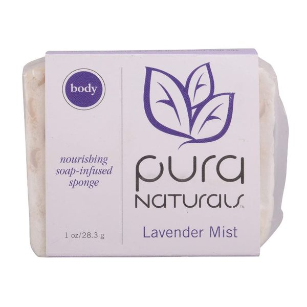 PURA: Body Sponge Lavender Mist Soap, 1 oz