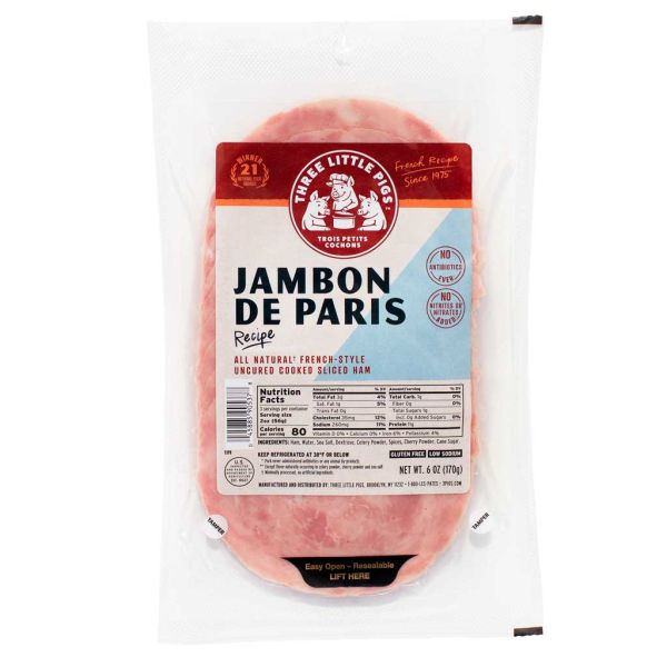 LES TROIS PETITS: Ham Paris Sliced, 6 oz