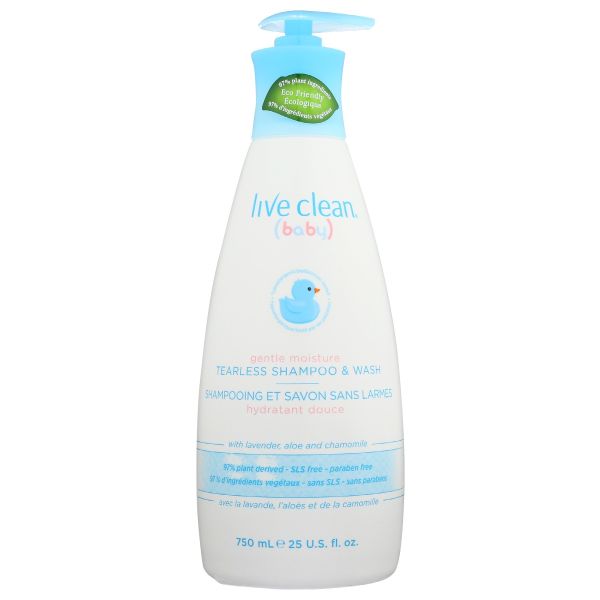 LIVE CLEAN: Gentle Moisture Tearless Shampoo and Wash, 25 oz