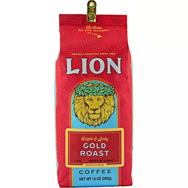 LION COFFEE: Gold Roast Ground Coffee, 10 oz