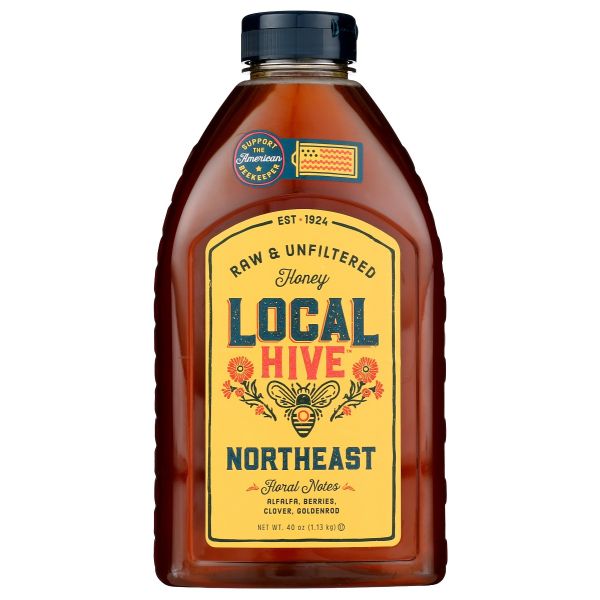 LOCAL HIVE: Northeast Raw and Unfiltered Honey, 40 oz