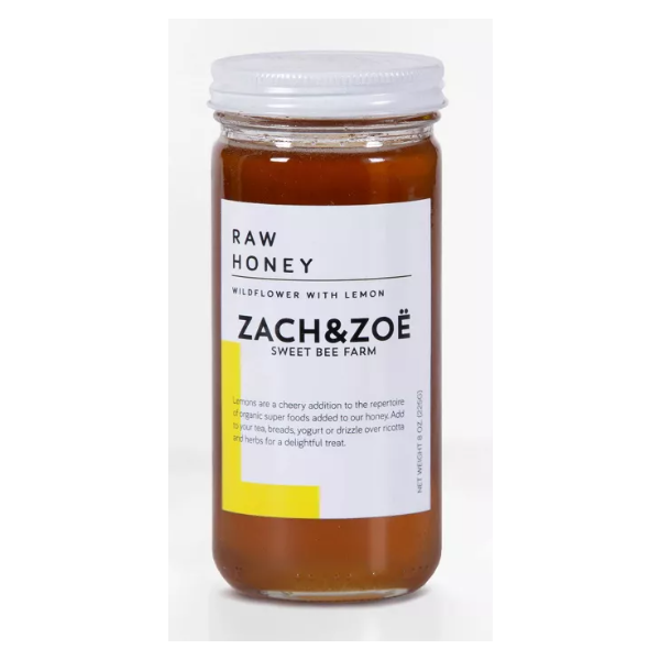 ZACH & ZOE SWEET BEE FARM: Wildflower Honey With Lemon, 8 oz