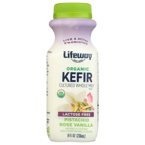 LIFEWAY: Organic Whole Milk Kefir Pistachio Vanilla, 8 fo