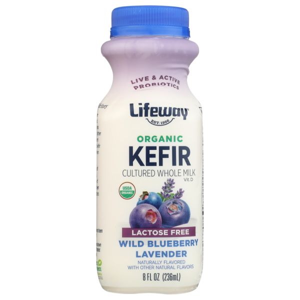LIFEWAY: Organic Whole Milk Kefir Wild Blueberry Lavender, 8 fo